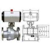 Q641F氣動(dòng)球閥 法蘭氣動(dòng)球閥