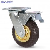 高彈力橡膠靜音輪加厚橡膠靜音轱轆4/5/6/8英寸2020年