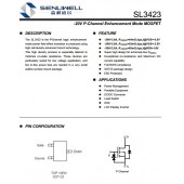 聚能芯SL3423替代AO3423 -20V-3A MOS管