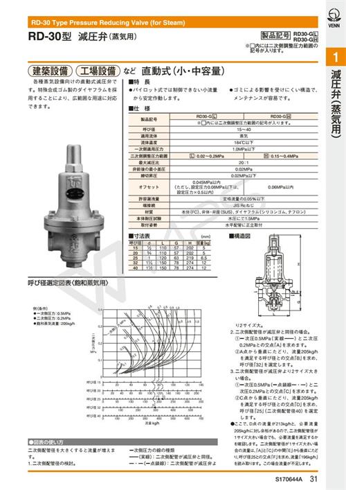 原裝進口閥天RD-30蒸汽減壓閥