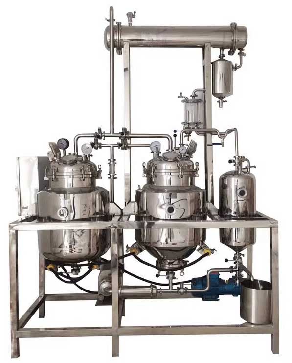 小型實(shí)驗(yàn)用提取濃縮機(jī)組學(xué)校實(shí)驗(yàn)型中藥萃取濃縮收膏機(jī)組中草藥植物精油提取罐